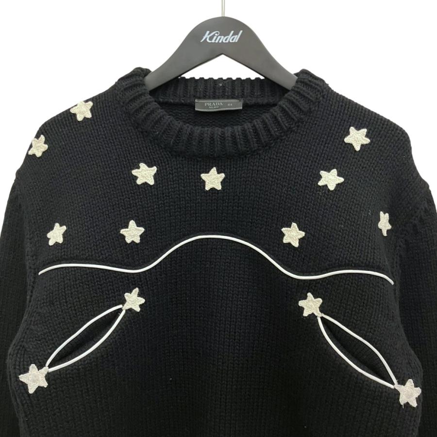プラダ PRADA 25AW 【UMF074 S000 Wool Pullover With Star Embroidery】 ウールニットセーター_2