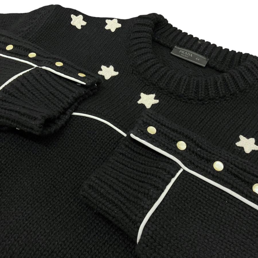 プラダ PRADA 25AW 【UMF074 S000 Wool Pullover With Star Embroidery】 ウールニットセーター_4
