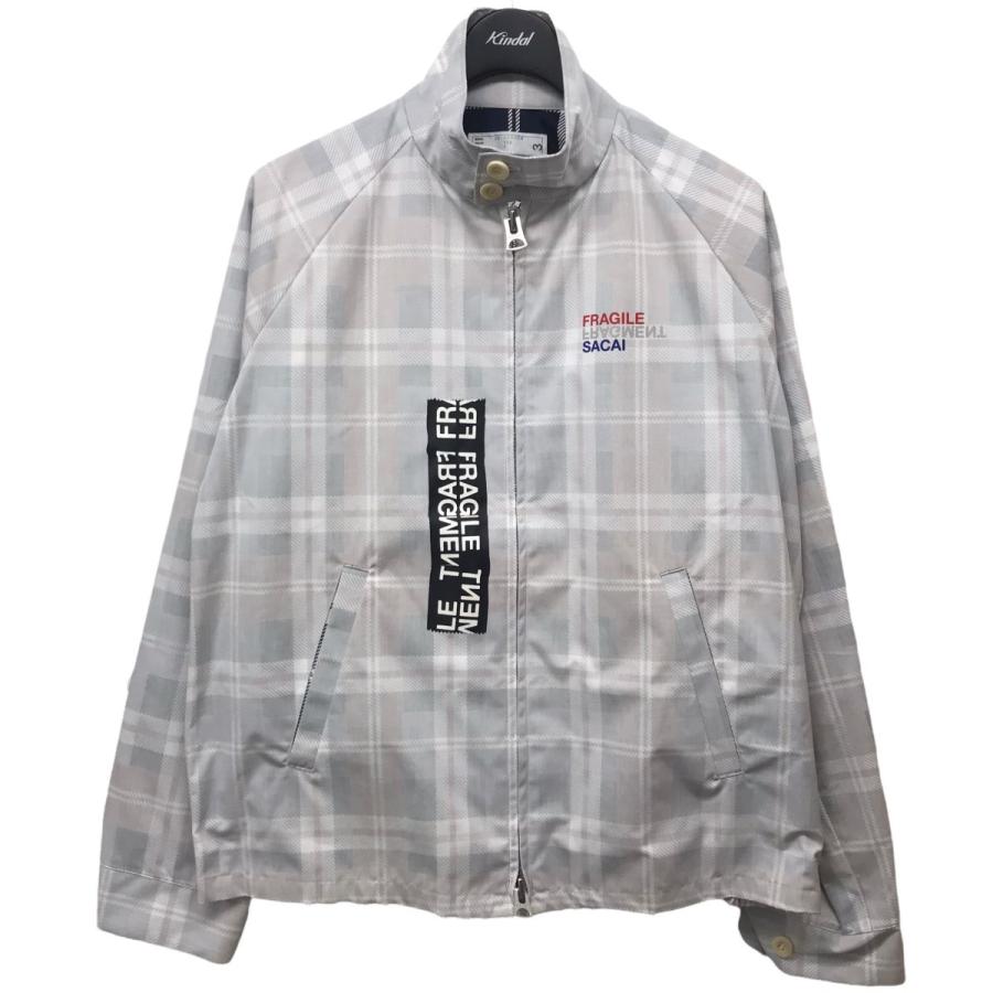 値下げ】sacai×Fragment Design チェックスウィングトップ グレー 