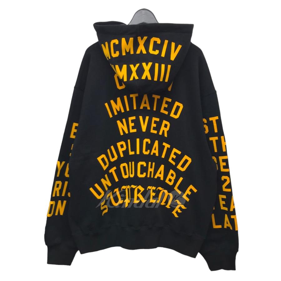 シュプリーム SUPREME 23SS「Team Flocked Hooded Sweatshirt」プル 