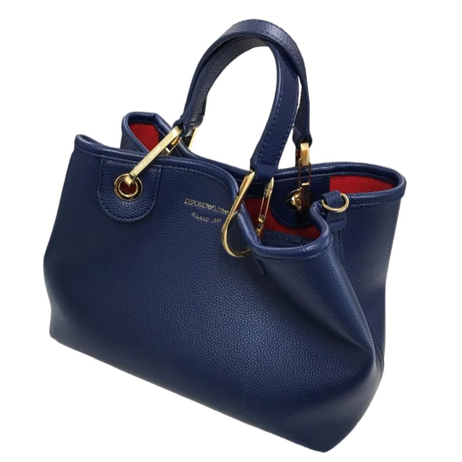 値下げ】EMPORIO ARMANI Myeaディアプリント2WAYバッグ ネイビー 