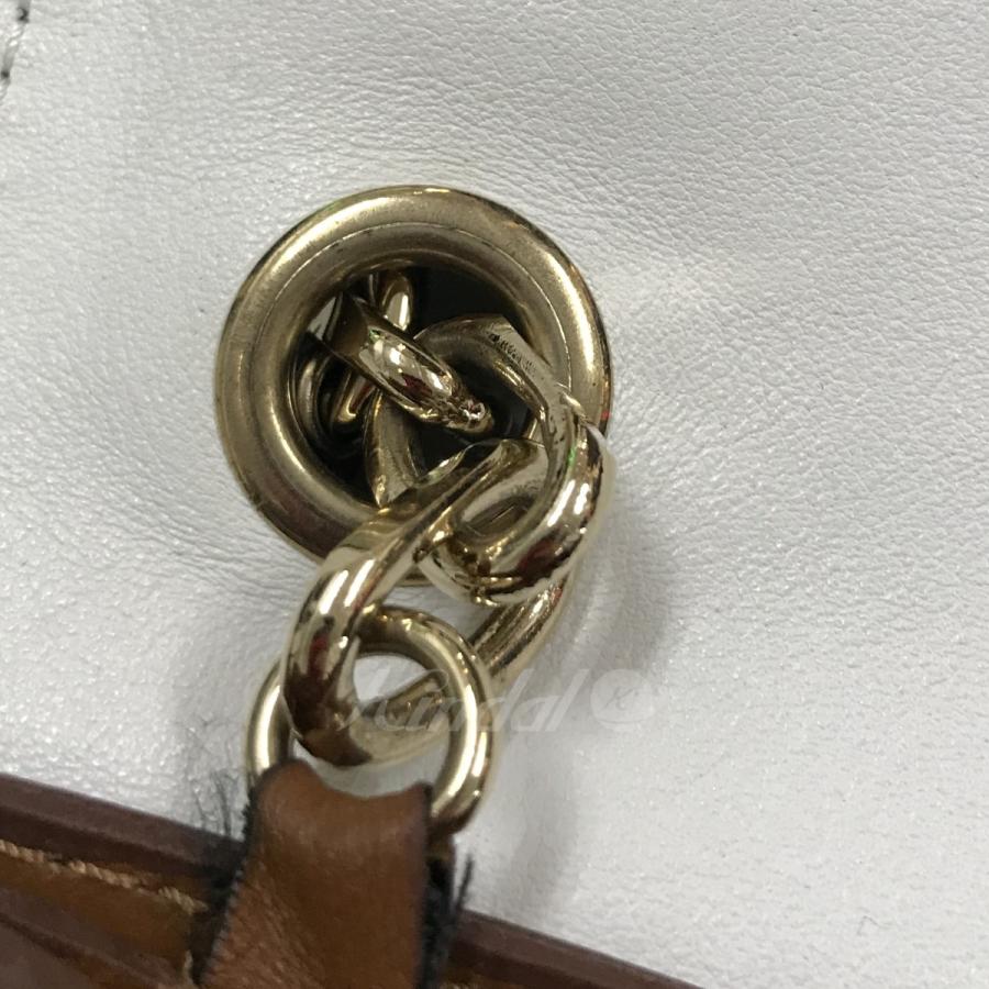 値下げ】MaxMara ワンショルダーバッグ ブラウン×ブラック×ホワイト 