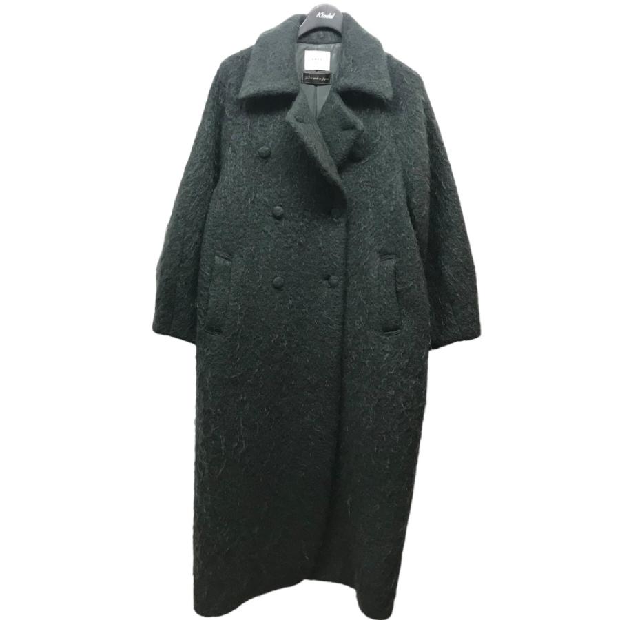 アメリ AMERI 「DEFORMATION COLLAR SHAGGY COAT」シャギーコート チャコールモスグリーン調 サイズ：S