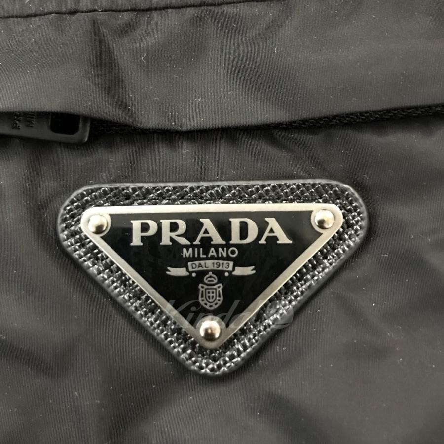 【値下げ】PRADA RE-NYLONロゴプレートパファージャケット ブラック サイズ：46 (代官山店)｜kindal｜03