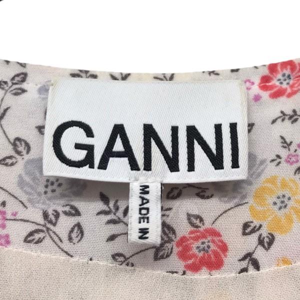 GANNI 【値下げ】GANNI フローラルプリントロングスリーブラップドレス