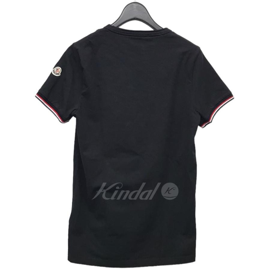モンクレール MONCLER 「MAGLIA T-SHIRT」SLIM FITワッペンTシャツ ブラック サイズ：XS｜kindal｜02