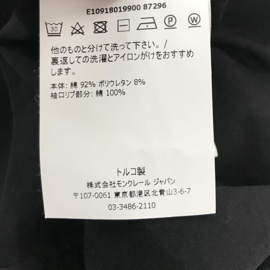 モンクレール MONCLER 「MAGLIA T-SHIRT」SLIM FITワッペンTシャツ ブラック サイズ：XS｜kindal｜08