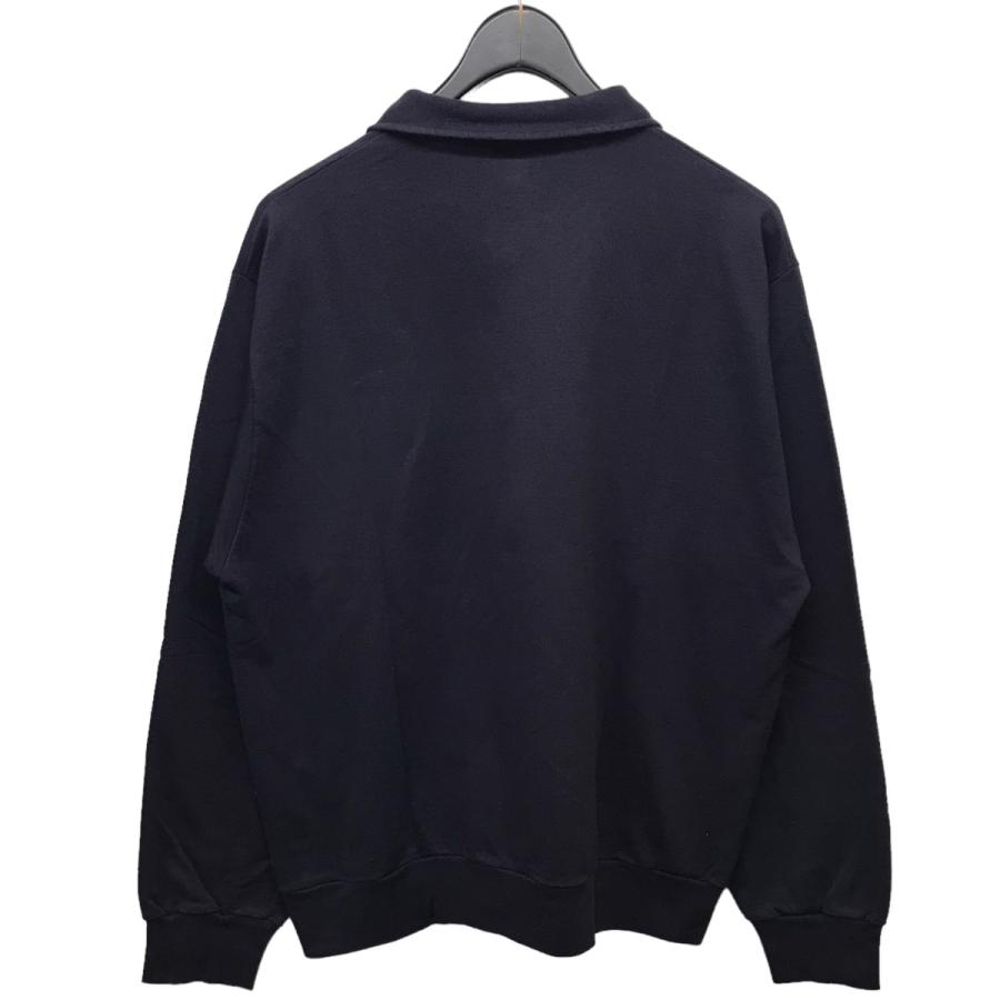 COMOLI | コットンシルクジャージ ハーフジップPO NAVY - トップス