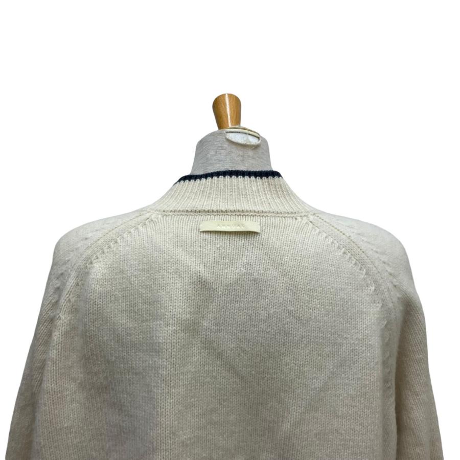 アニュアル ANNUAL Moss Stitch Cardigan カシミヤ混ステッチ  