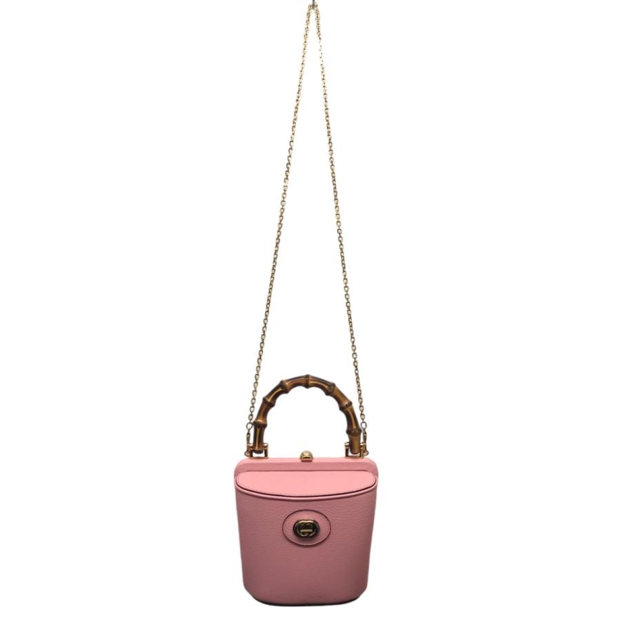 値下げ】GUCCI ミニバケット2WAYショルダーバッグ ピンク サイズ