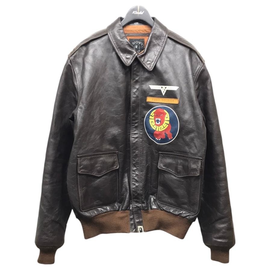 アベイシングエイプ×リアルマッコイズ A BATHING APE×THE REAL McCOY'S A-2 ホースハイドフライトレザージャケット ブラ : 8083000158324 : カインドオルYahoo!店 - 通販 - Yahoo!ショッピング アベイシングエイプ×リアルマッコイズ A BATHING APE×THE REAL McCOY'S A-2 ホースハイドフライトレザージャケット ブラ : 8083000158324 : カインドオルYahoo!店 - 通販 - Yahoo!ショッピング