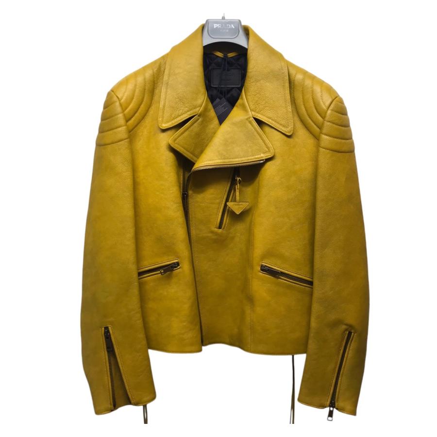 プラダ PRADAライダース風ジャケット Prada レザー ライダースジャケット | ブラック | FARFETCH JP