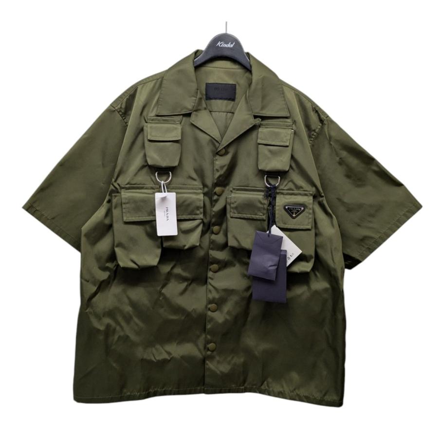 PRADA（プラダ） 【値下げ】PRADA 半袖 Re-Nylon シャツ オリーブ