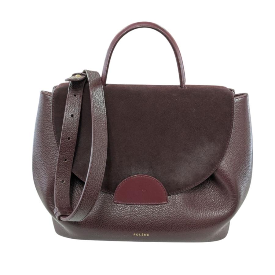 POLÈNE バーガンディ ショルダーバッグ
