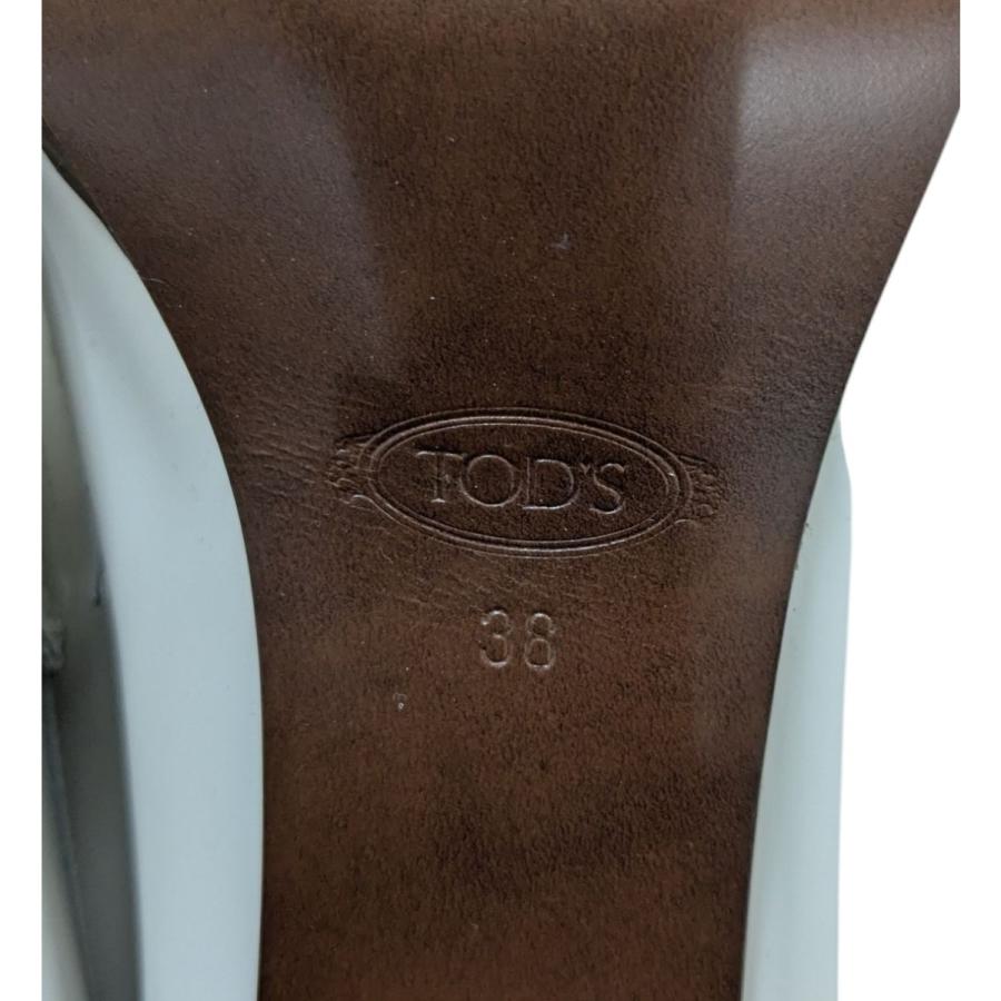 値下げ】TOD'S ダブルTローファーパンプス ホワイト サイズ：38