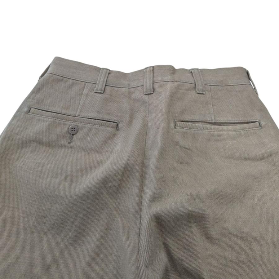 AT LAST アットラスト ブラックシャンブレー ワーク トラウザーズ チノ