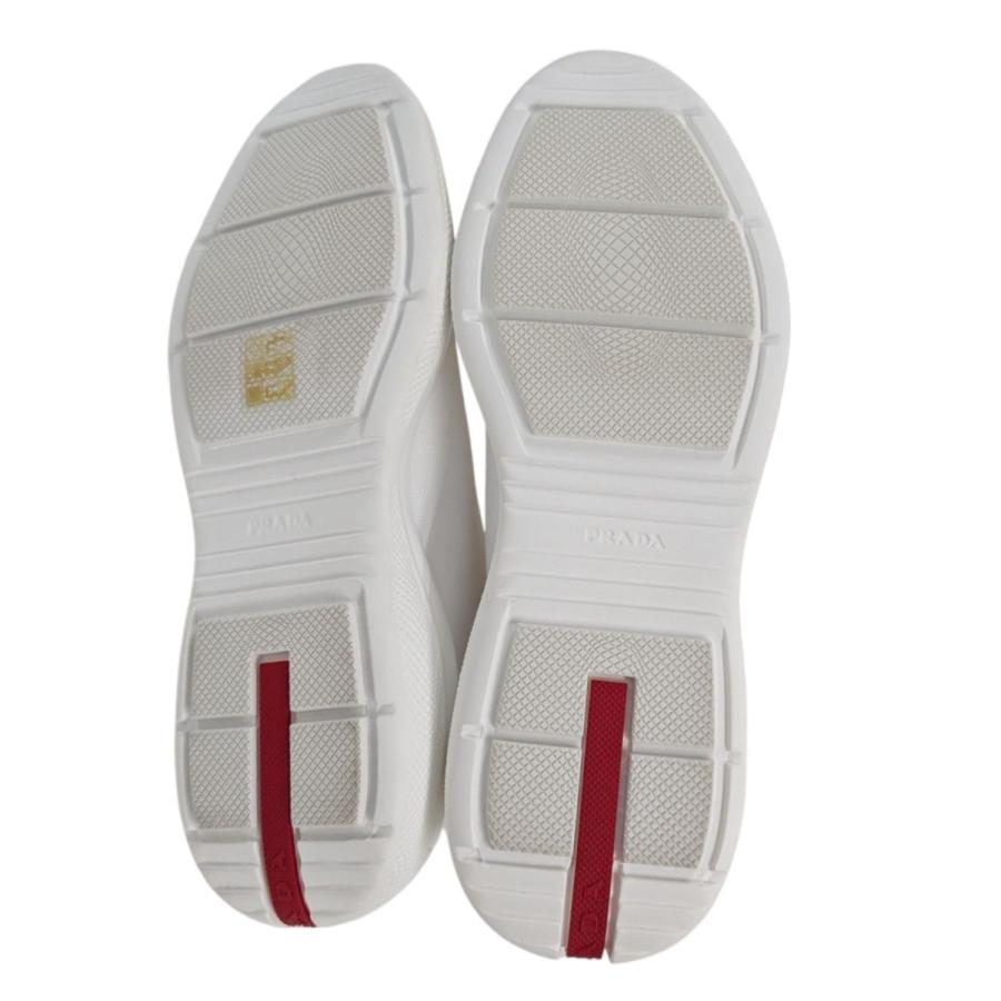 【直営店買付】 プラダ PRADA ソックハイカットスニーカー 1T051L ホワイト サイズ：38 靴下のような履き心地