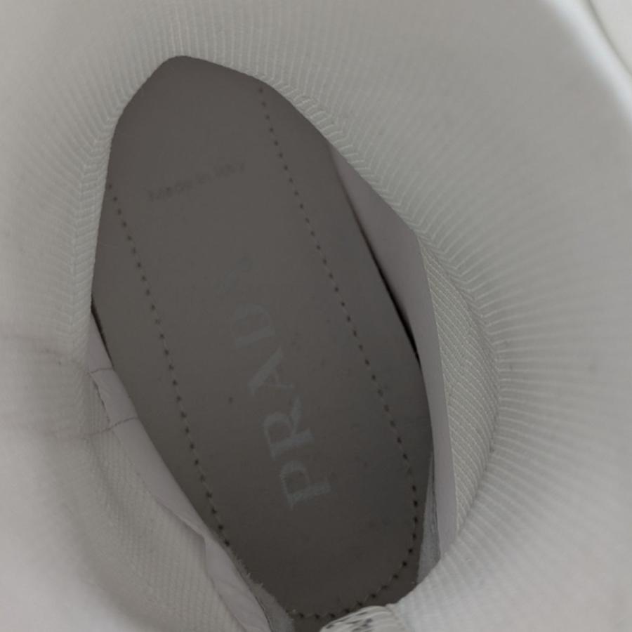 【直営店買付】 プラダ PRADA ソックハイカットスニーカー 1T051L ホワイト サイズ：38 靴下のような履き心地