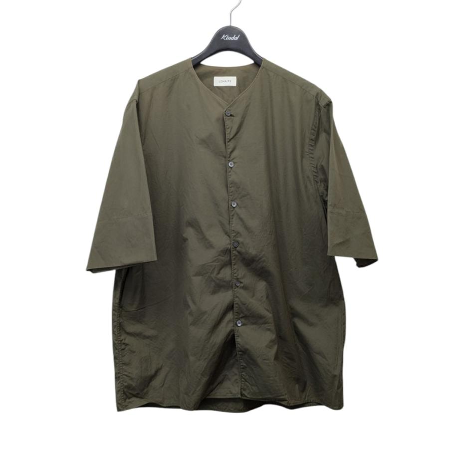 LEMAIRE ルメール Vネックシャツ カーキ サイズ：52