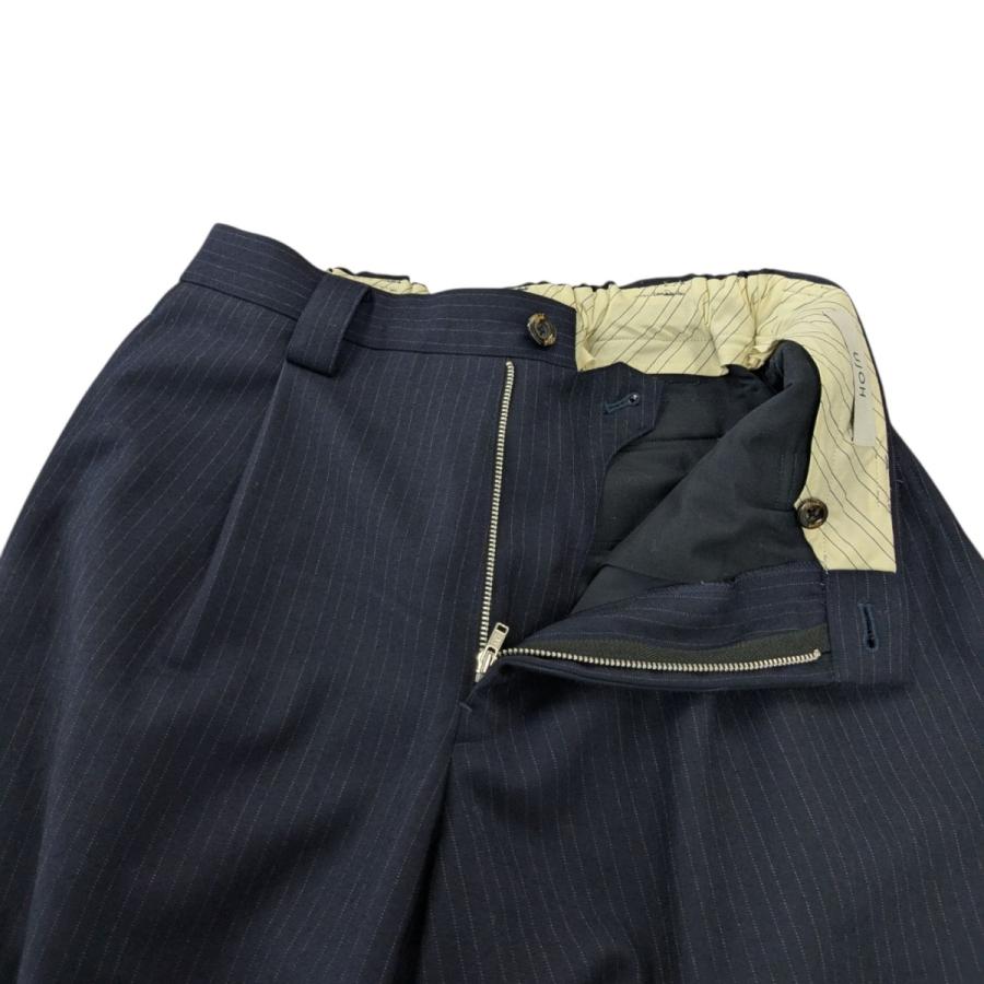 UJOH ウールストライプスラックス　ツータック UJOH（ウジョー） 【値下げ】UJOH ストライプスラックス U803-P50-102