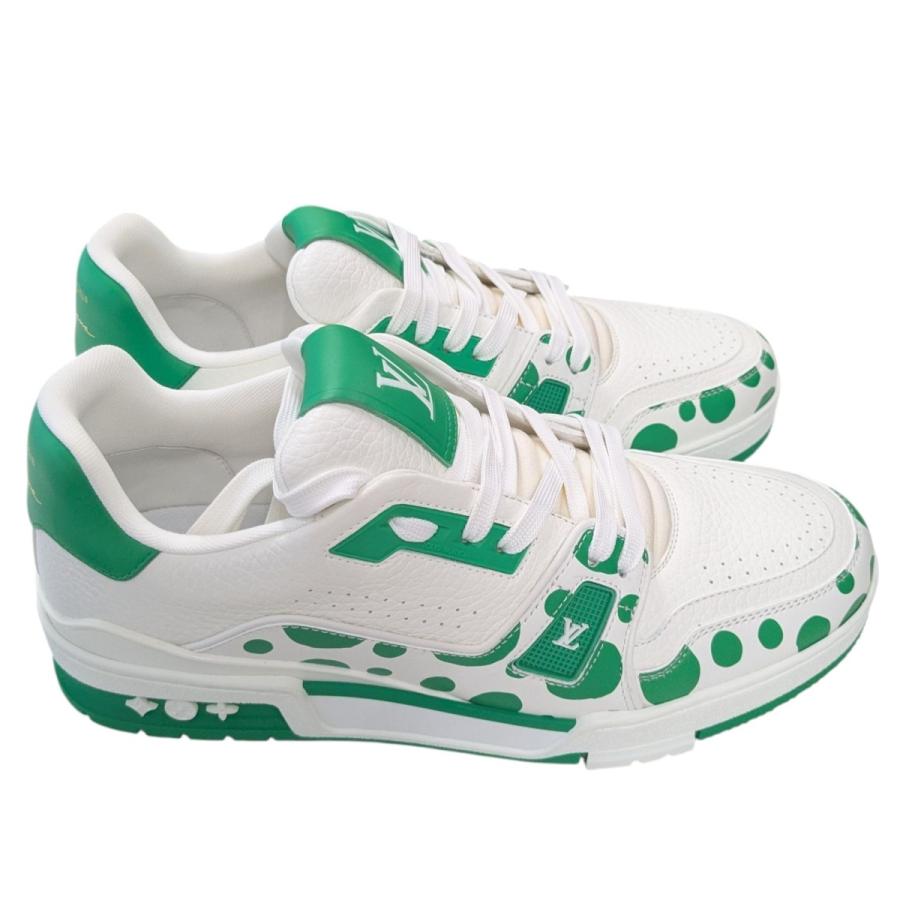 Louis Vuitton ホワイト/グリーンスニーカー ルイヴィトン LOUIS VUITTON LV トレイナーライン ホワイト×グリーン