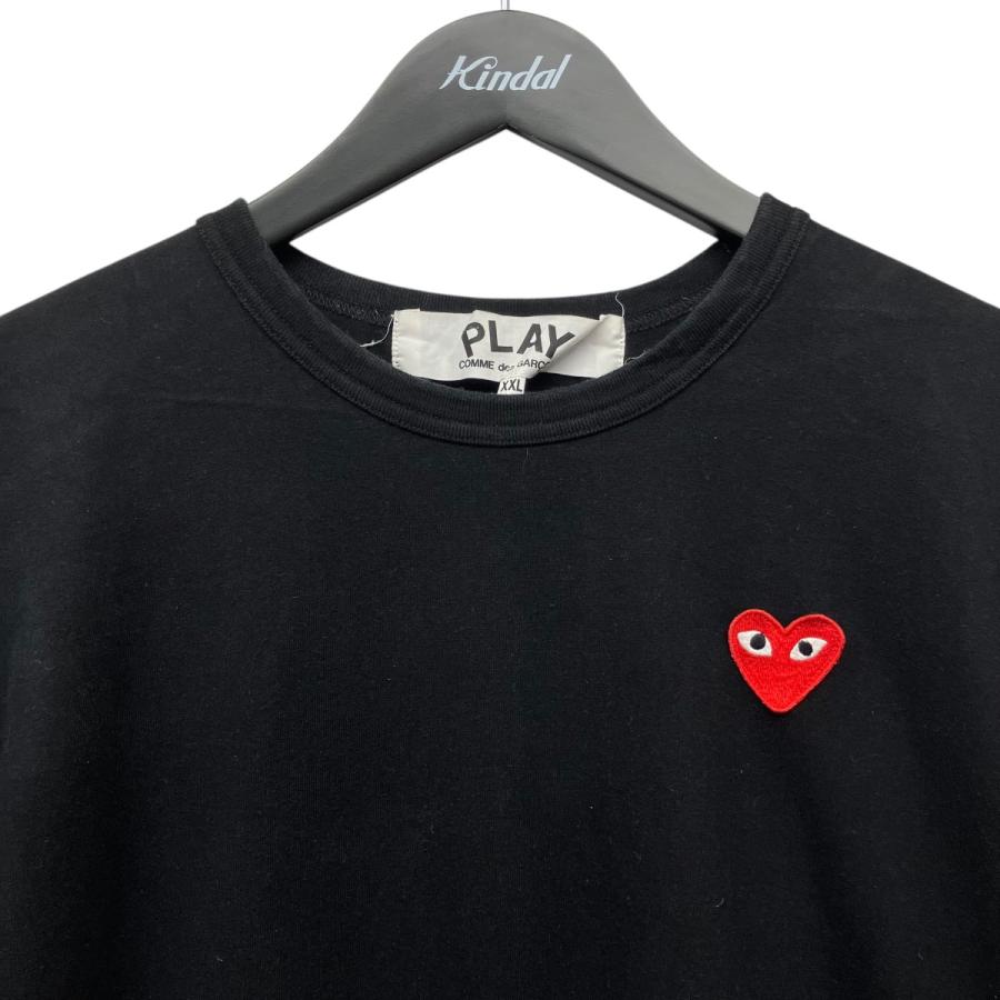 PLAY COMME des GARCONS (プレイコムデギャルソン) ② AZ-T108 ハートワッペンT レディース ブラック L プレイ コムデギャルソンPLAY COMME des GARCONS ハートワッペンT