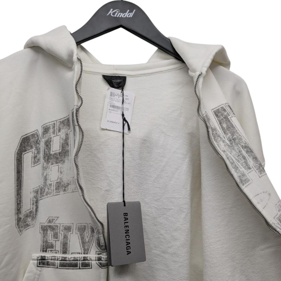 【値下げ】BALENCIAGA CHAMPS ELYSEES ZIP UPパーカー 803264 ホワイト サイズ：S (代官山店)_3