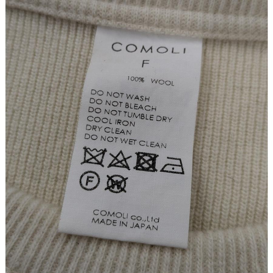 COMOLI（コモリ） ウールサープラス 長袖 クルーネック ニット 