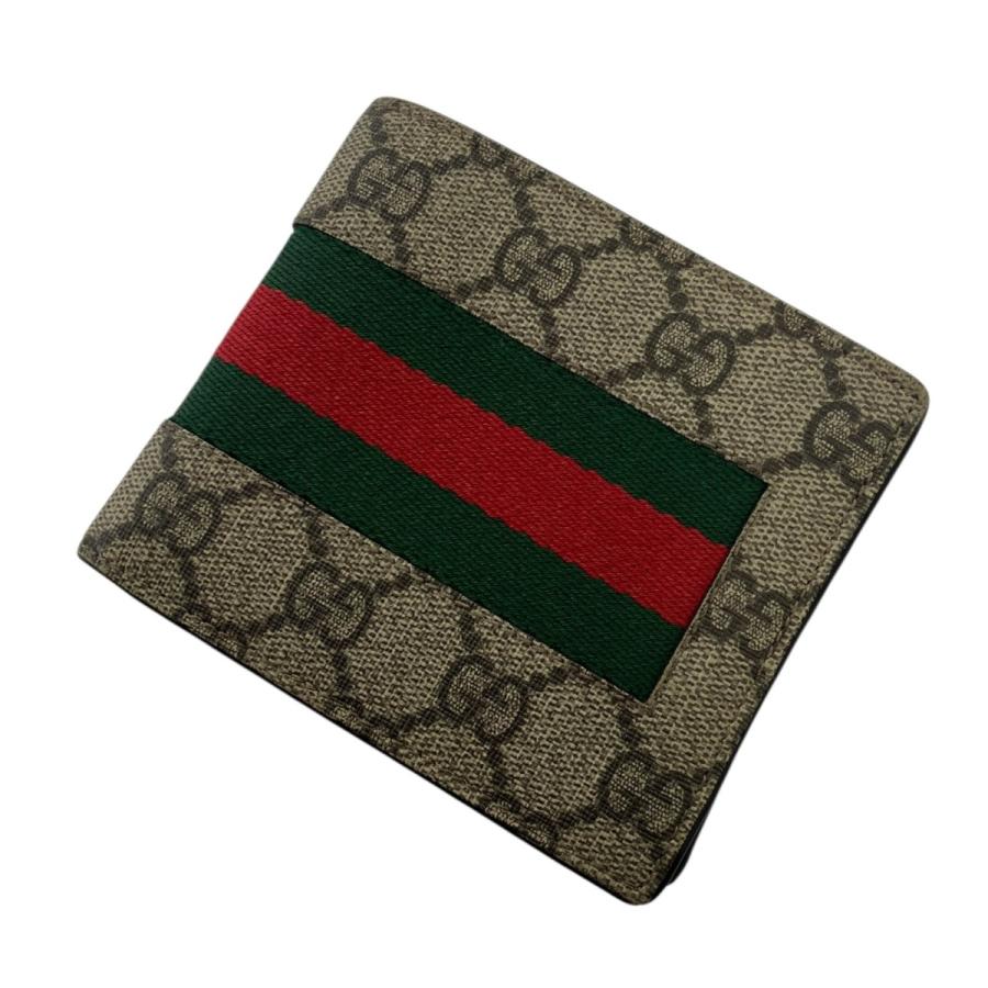 新品同様‼️ 新作　グッチ　GUCCI 財布　二つ折り　折り財布　GGスプリーム GUCCI（グッチ） 【値下げ】GUCCI GGスプリーム ニューウェブ 2つ折り