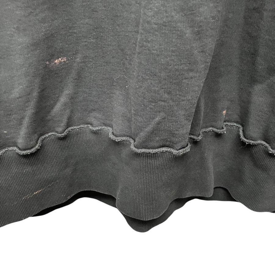 マルタンマルジェラ MM6 Maison Margiela 21AW ダメージ加工リバーススウェットトレーナー S62GU0053 ブラック サイズ：_8