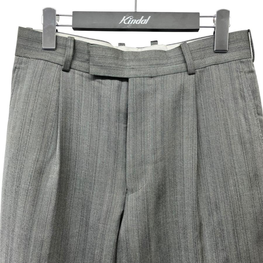 マーティーアンドサンズ MAATEE＆SONS 撚杢ヘリンボーン setup trouser 2 MT5103-0202A グレー サイズ：1の画像