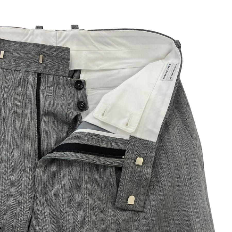 マーティーアンドサンズ MAATEE＆SONS 撚杢ヘリンボーン setup trouser 2 MT5103-0202A グレー サイズ：1の画像