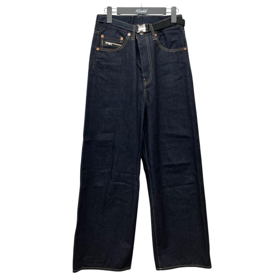sacai（サカイ） 「Wide Denim Pants」ベルテッドワイドデニムパンツ 