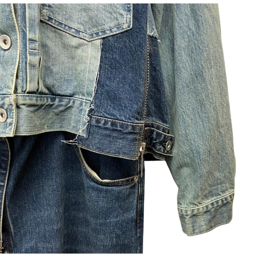 sacai（サカイ） リメイクデニムドッキングコート インディゴ サイズ