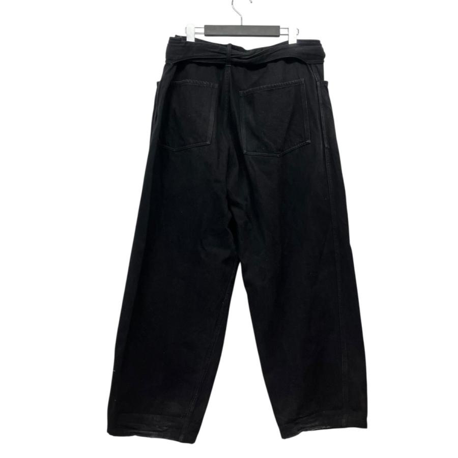 コモリ COMOLI 24AW デニムベルテッドパンツ A03-03001 ブラック サイズ：4の画像