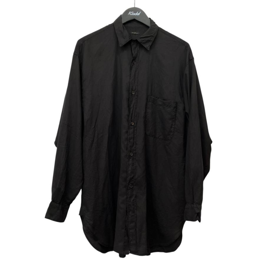 COMOLI（コモリ） COMOLI 25SS シルク製品染シャツ B01-02014 ブラック