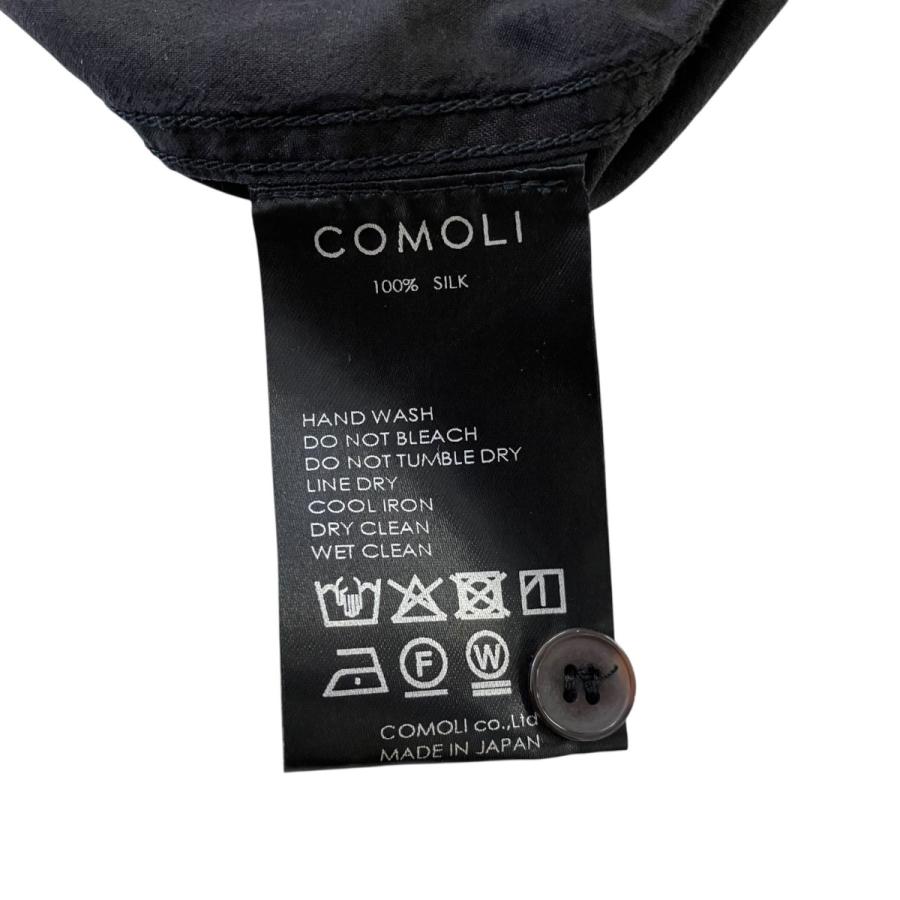 COMOLI（コモリ） COMOLI 25SS シルク製品染シャツ B01-02014 ブラック