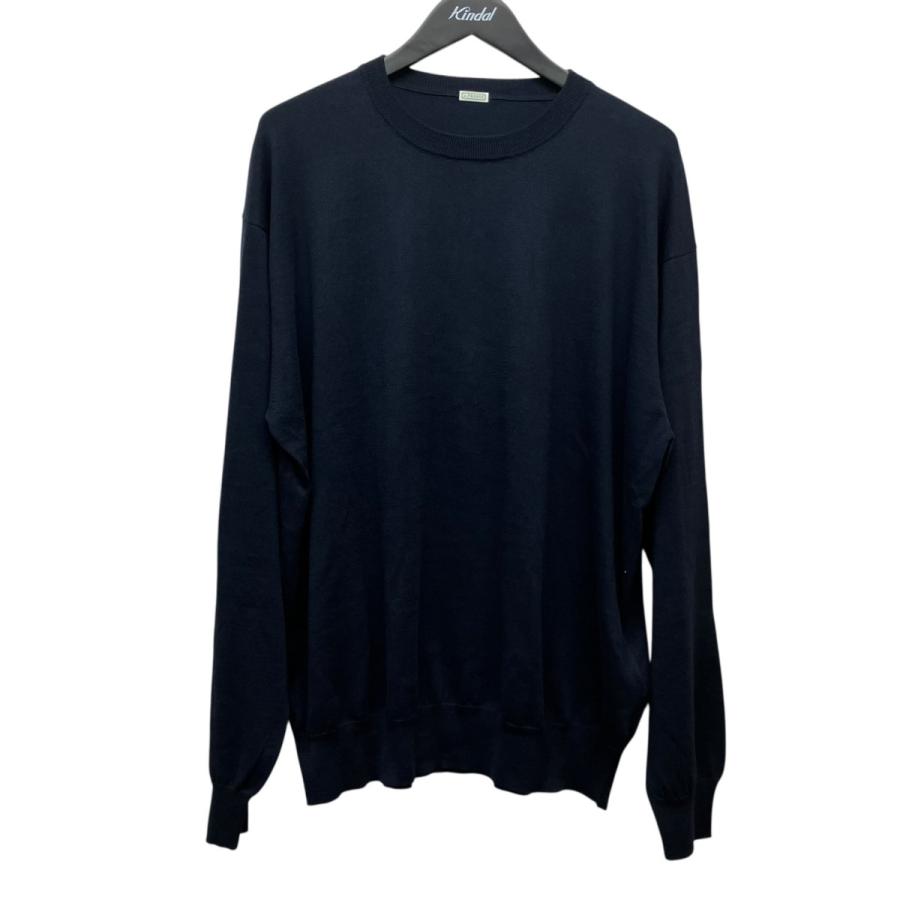 アプレッセ A．PRESSE Wool Cotton High Gauge Crew Neck Sweater 