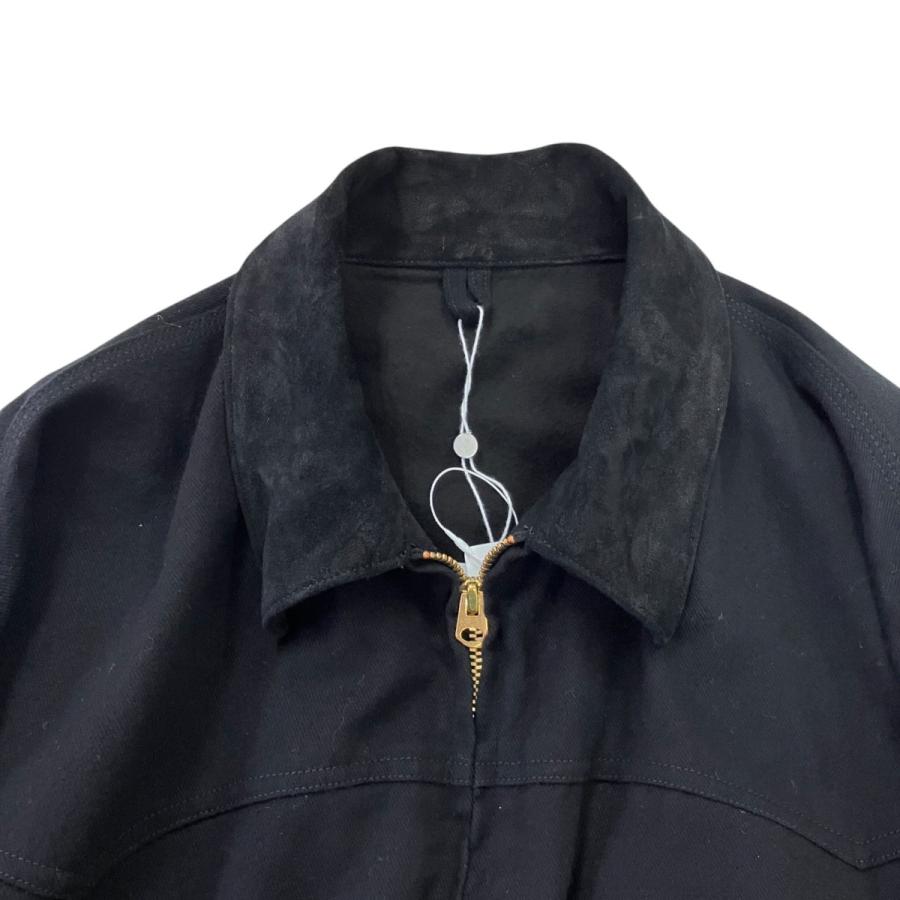 comoli 26SSブラックドリルジップジャケットD01-01030 COMOLI（コモリ） COMOLI 26SS ブラックドリルジップジャケット D01