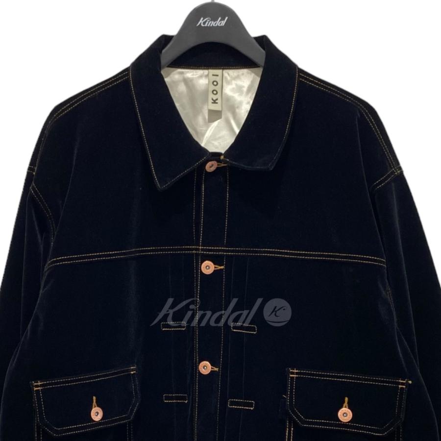 KOOI 22AW VELVETEEN TRUCKER JACKET ブラック サイズ：2 (NAMBAなん