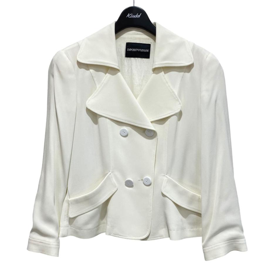 EMPORIO ARMANI ジャケット 肩パット入り ホワイト サイズ：40 (NAMBA 