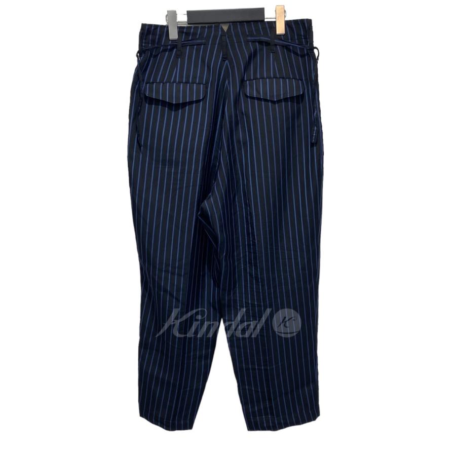product 【値下げ】Product Twelve ストライプタックパンツ ネイビー 