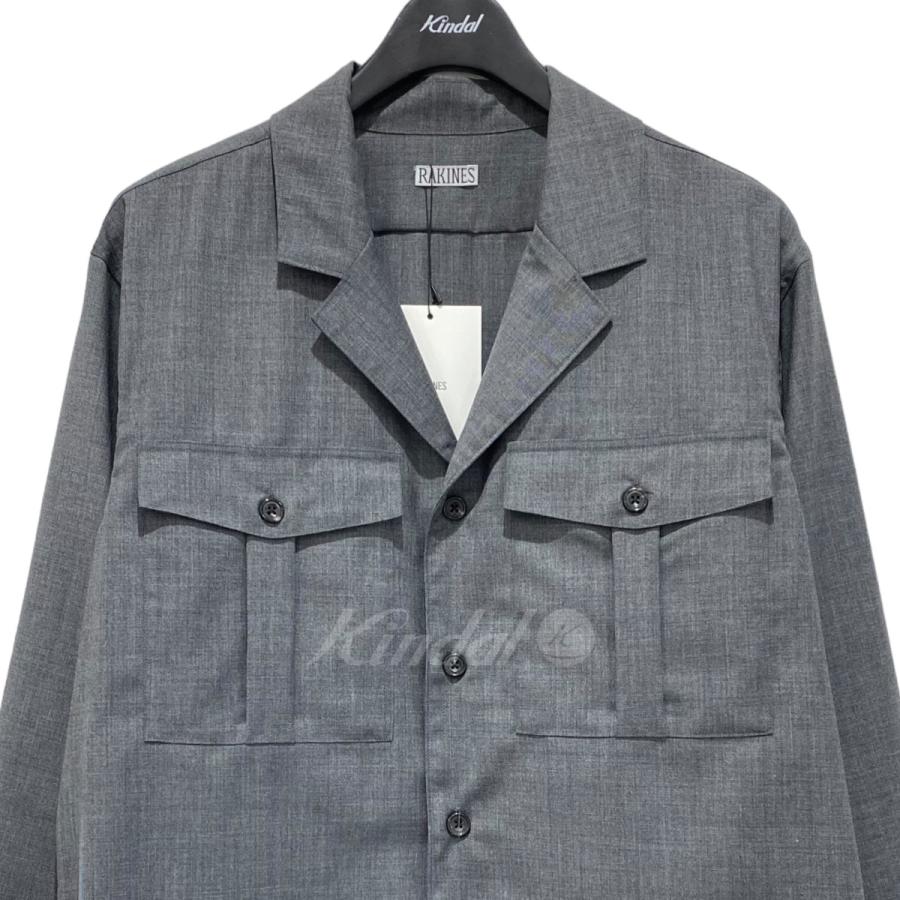 値下げ】RAKINES シャツ 23SS グレー サイズ：2 (NAMBAなんなん店 