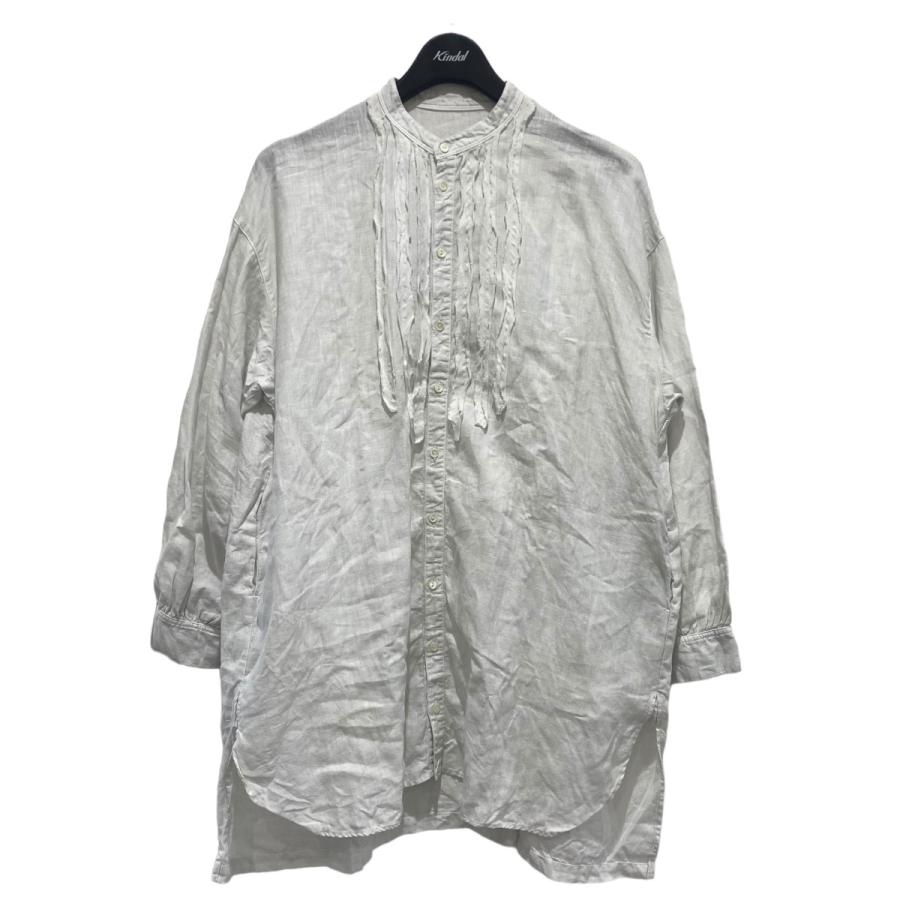 値下げ】nest Robe 23AW 天然染め ステッチワーク ロングシャツ ライト 