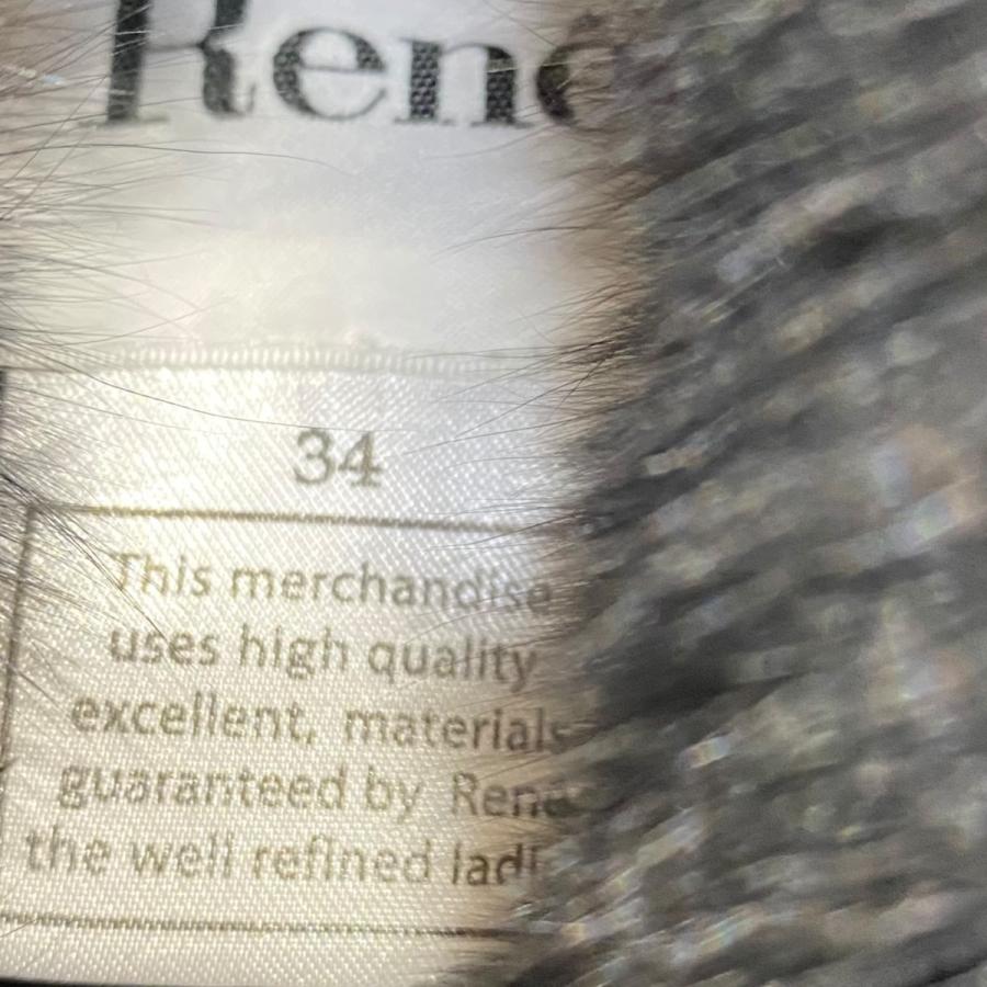 Rene 【値下げ】Rene ツイードダウンコート FOXファー 6438300 レッド 
