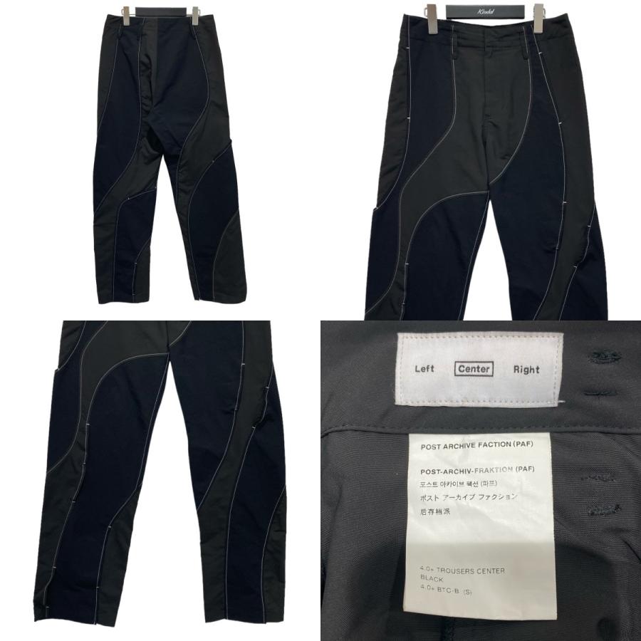 値下げ】POST ARCHIVE FACTION 4．0+ TROUSERS CENTER ブラック サイズ