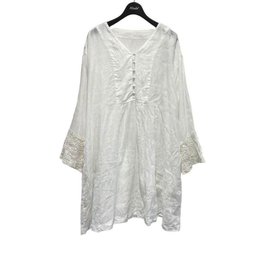 値下げ】nest Robe 24SS リネンクロシェ風レースチュニック ホワイト 