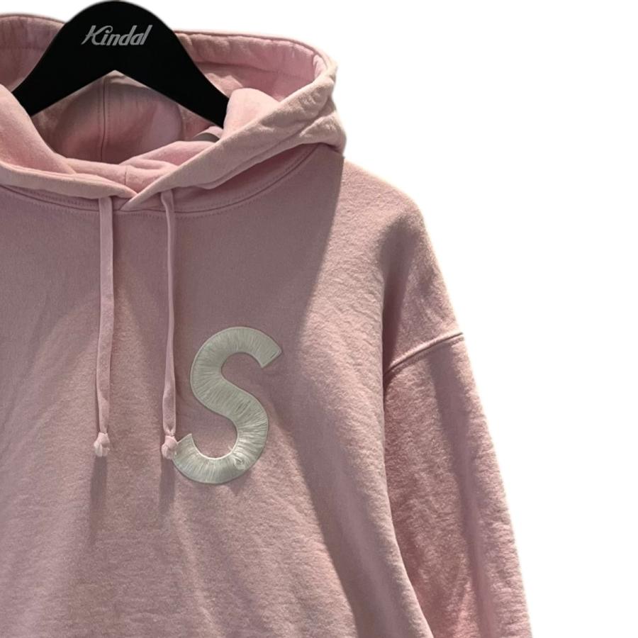Supreme（シュプリーム） □ S Logo Split パーカー ピンク×ブルー
