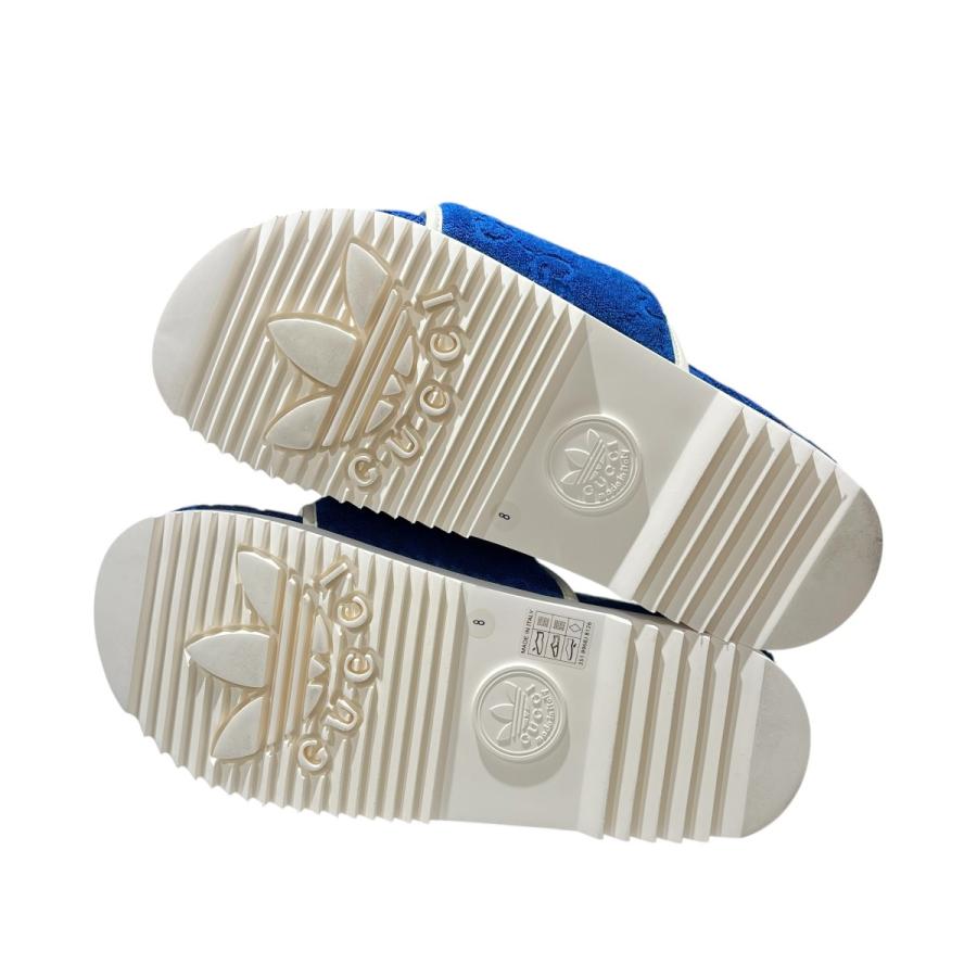 美品　グッチ×アディダス プラットフォームサンダル 厚底 パイル GG柄 赤 GUCCI（グッチ） グッチ×アディダス GUCCI×adidas パイル地 GG柄