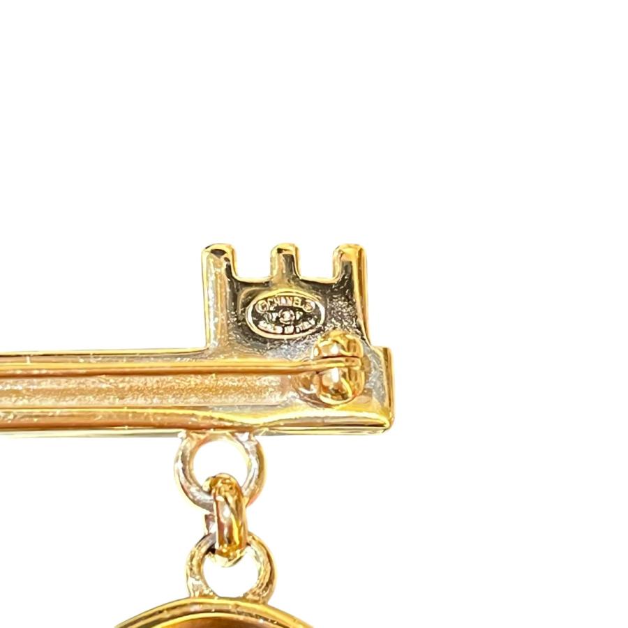 【値下げ】CHANEL 02P ラインストーン ハートロックブローチ ゴールド (NAMBAなんなん店)_6